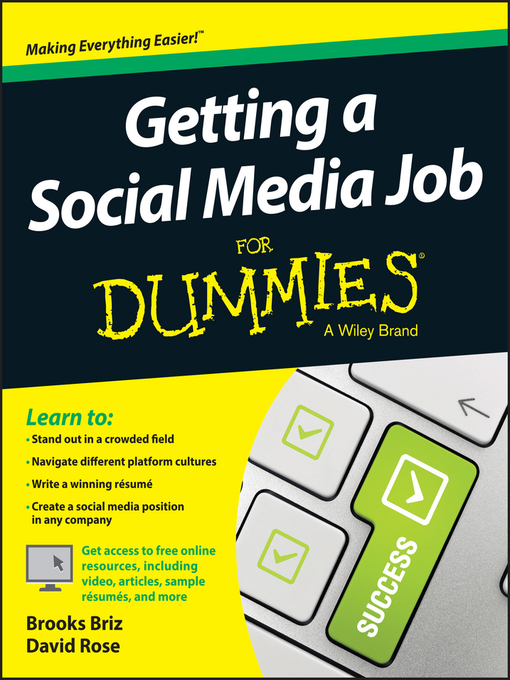 Cover image for Getting a Social Media Job For Dummies